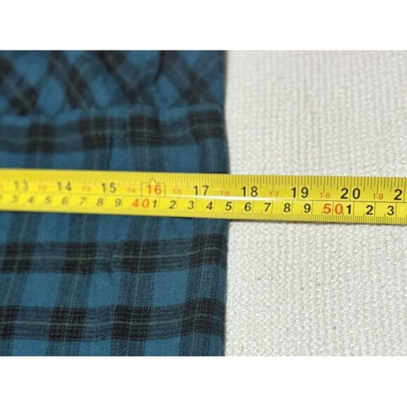 Women's Woven Slip Dress - Wild Fable Deep Teal Plaid Size M - Picture 7 of 8